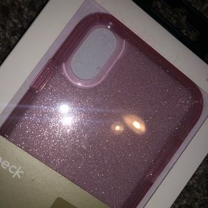 Iphone XR phone case - pink sparkles